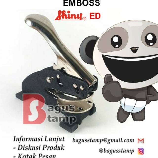 

Stempel Emboss Timbul Shiny ED Desk Seal Bulat Kotak Diameter 36mm 46mm