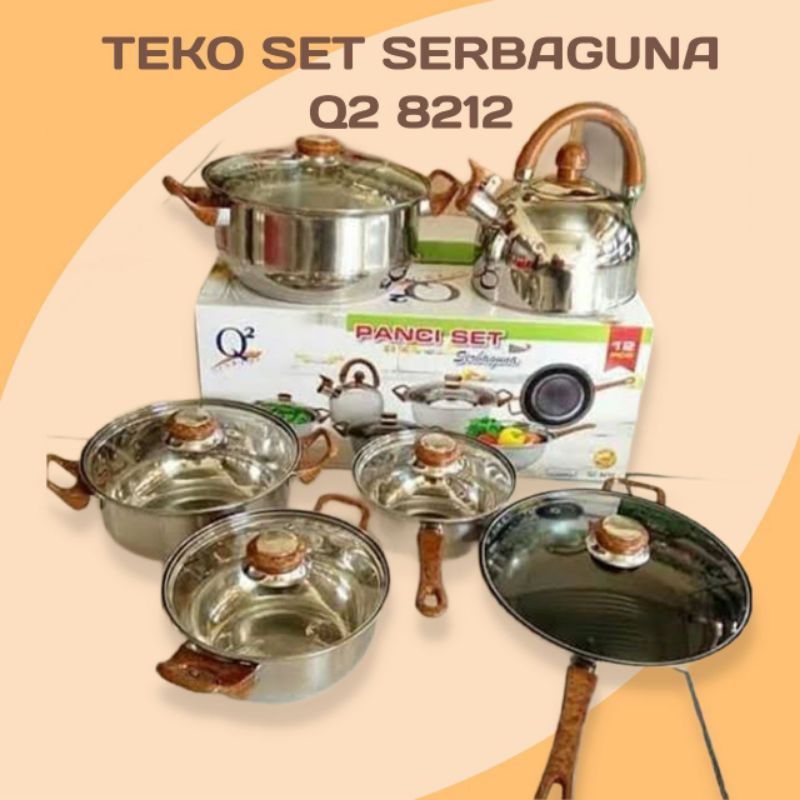 Panci Wajan Set Serbaguna GSF 12 in1 panci set serbaguna gsf 4212