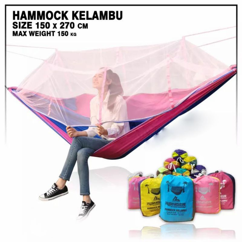 Hammock Jaring - Hammock Kelambu / Hammock Tempat Tidur Ayunan Gantung