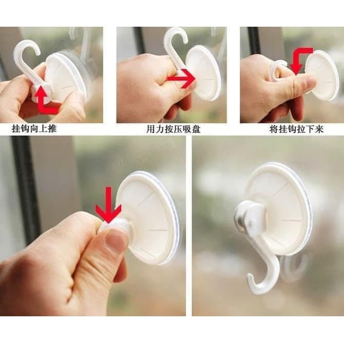 GANTUNGAN TEMPEL SUCTION HOOK CANTOLAN BAJU TEMPELAN KACA KAMAR MANDI / GANTUNGAN TEMPEL WARNA WARNI