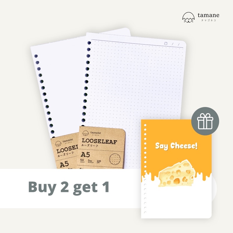 

tamane isi binder loose leaf grid plain dotted hvs premium 100gsm isi 50 lembar journaling aesthetic paper looseleaf