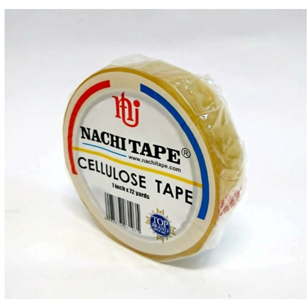 

Cellulose Tape Nachi 24mm x 72 yard Selotip Kaleng (isi 6 roll)