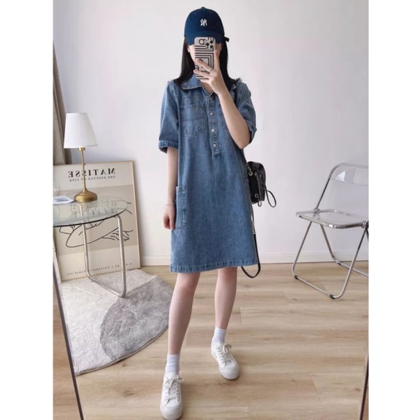 DRESS JEANS WANITA LENGAN PDK