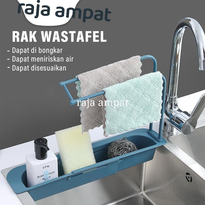 Rak Gantung Wastafel Penyimpanan Spons Cuci Piring Sabun Rak Pengering Drain Rack C27