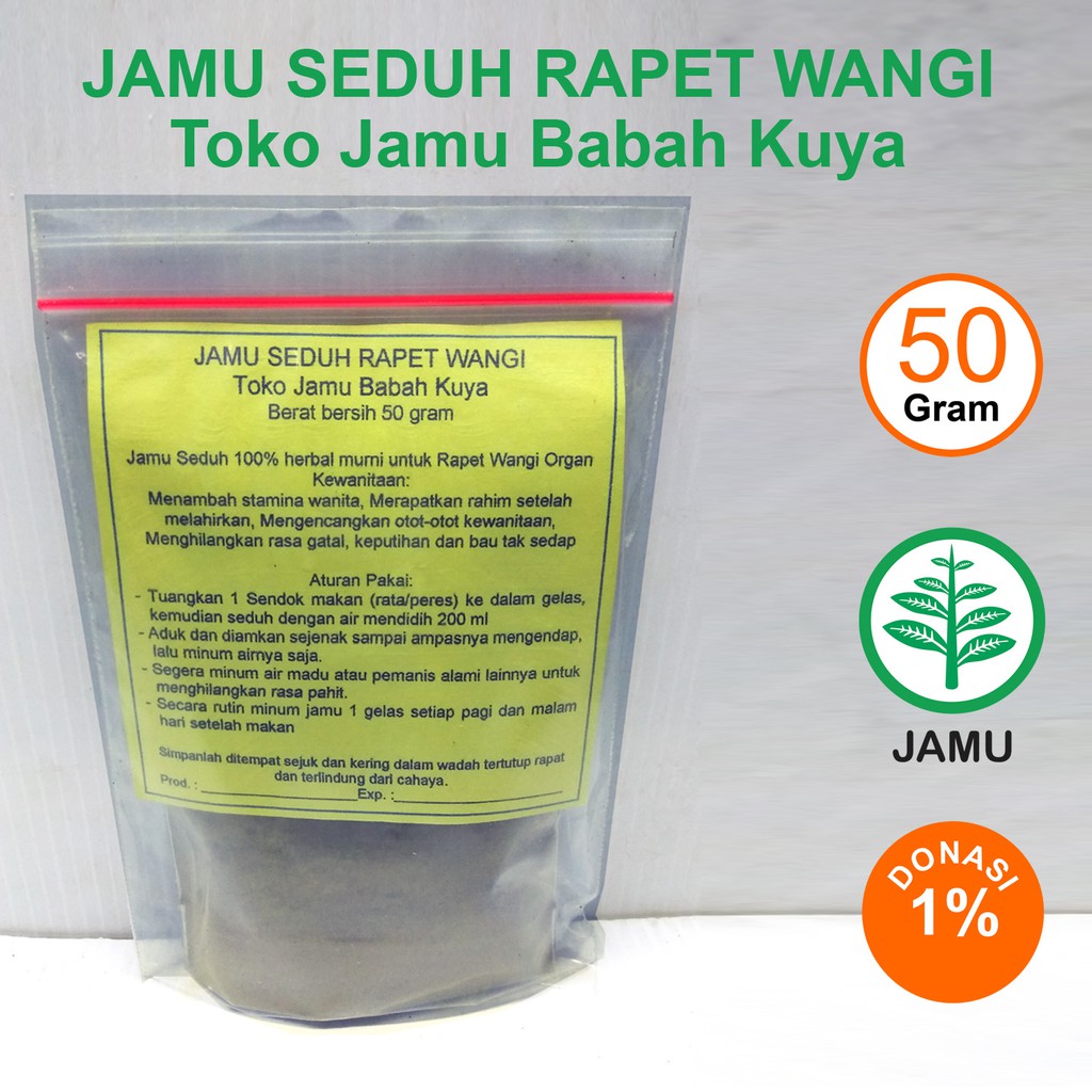 Rapet Wangi Organ Kewanitaan Toko Jamu Babah Kuya Racikan Seduh Serbuk Herbal Alami