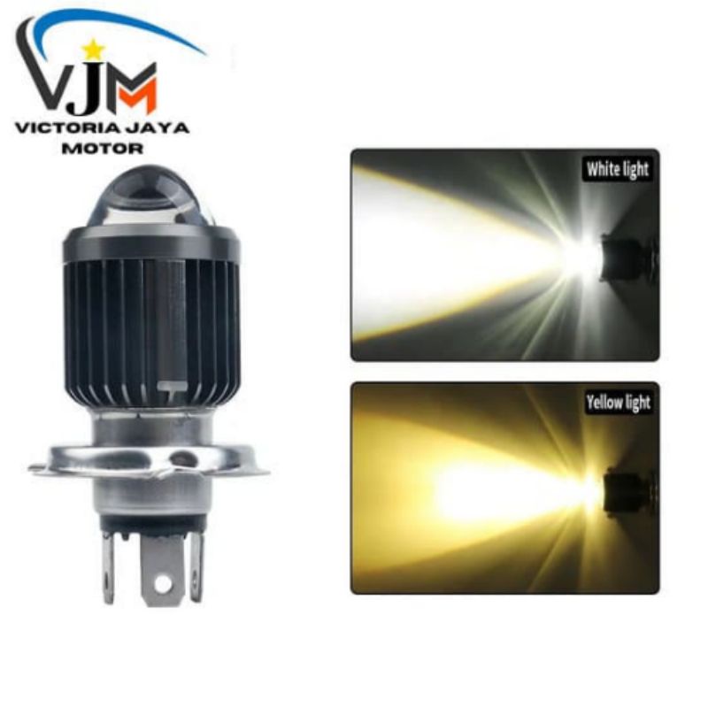 Lampu H4 Motor VIXION / Mobil H4, Led H4 Laser Hi/Low 30w Super Led/H4 Laser Supersonic Led Original/Lampu H4