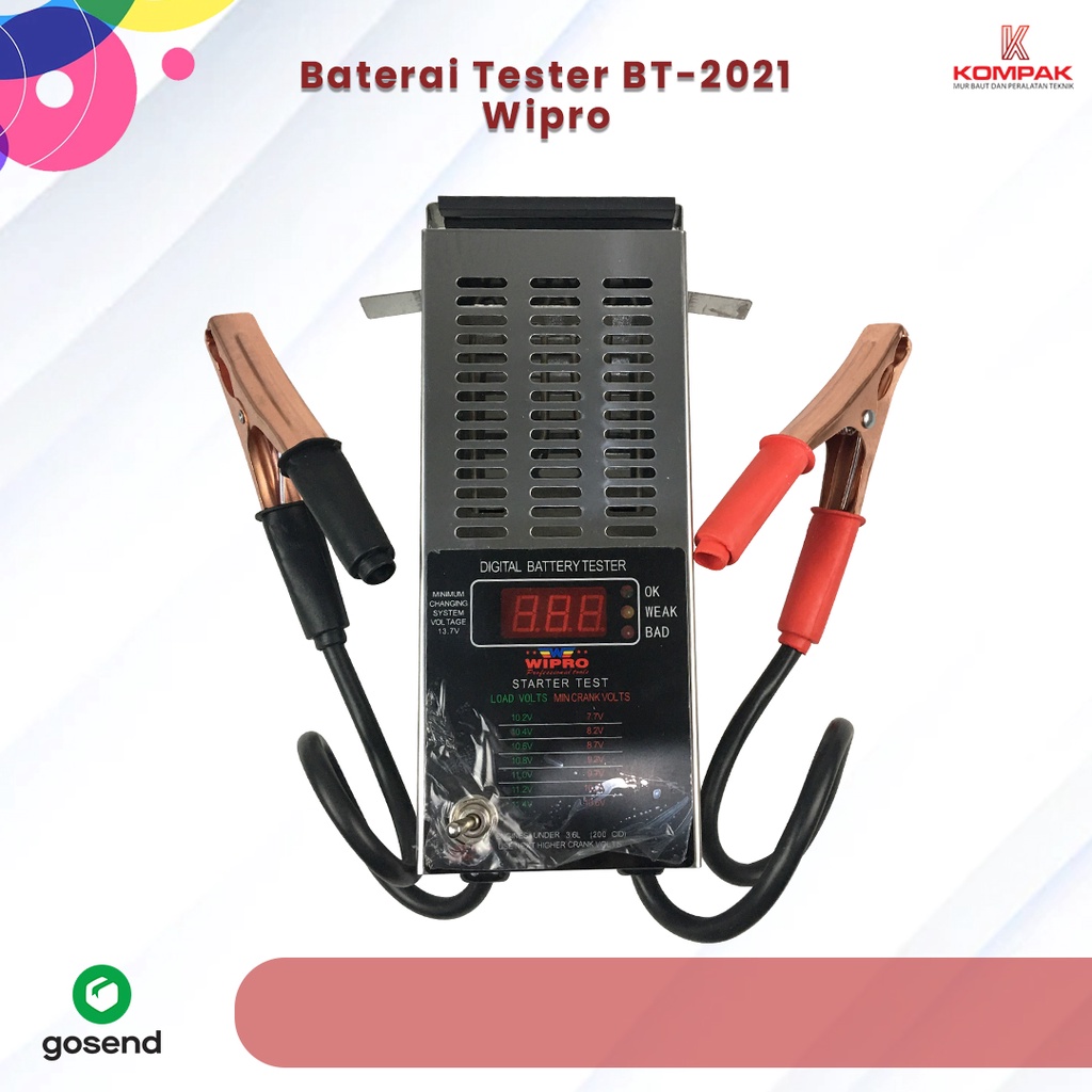 BATTEREY TESTER WIPRO AKI MOTOR DAN MOBIL ALAT TESTER BATERAI TESTER BATERAI WIPRO ALAT TESTER BATER
