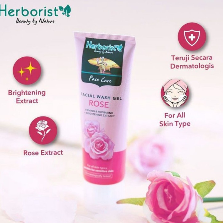 HERBORIST Facial Wash Gel Rose 80g