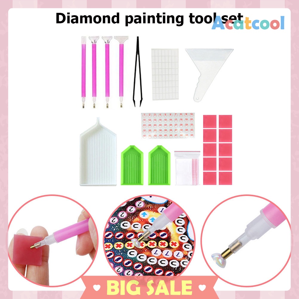 Diamond Painting Tools Set Tweezer Drill Pen Rhinestone Picture Tools Kit