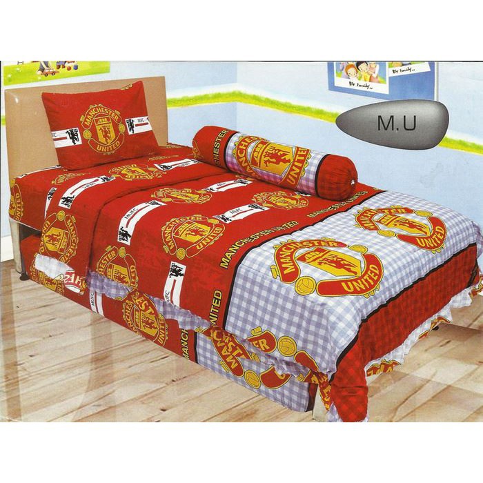 Sprei Lady Rose Single Motif Bola Bendera Usa Chelsea Mu England - Uk. 100x200 No.4 Produk Ori