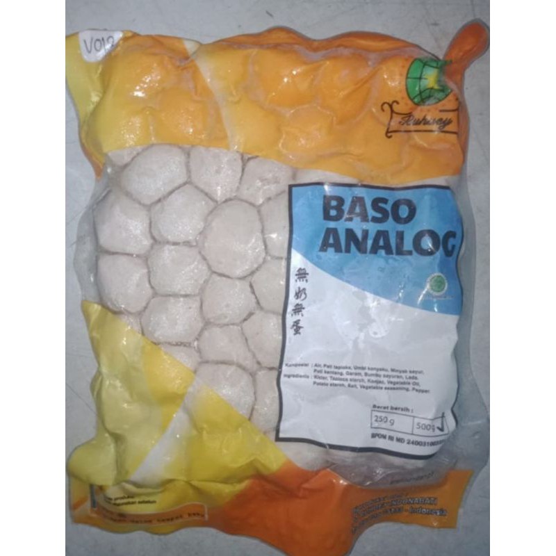 

ruhuey bakso putih analog 500gr bakso ikan vegan saito fish ball halal