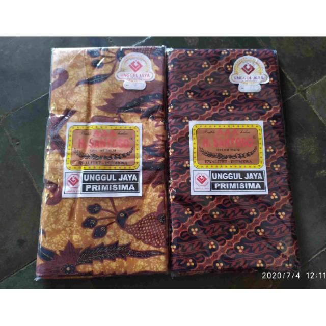 COD Samping Unggul jaya Kain Batik H. Santoso AAA kain batik panjang Halus Super Subang KAIN JARIK B