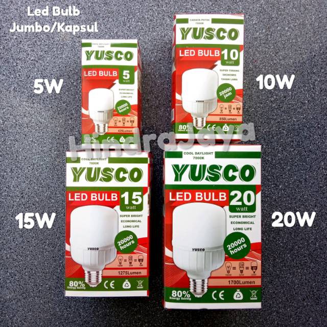 LAMPU LED 5W SINAR PUTIH TERANG BOHLAM 5WATT KAPSUL BULB LAMP 5 WATT TERMURAH CAPSUL BY HANNOCHS E27