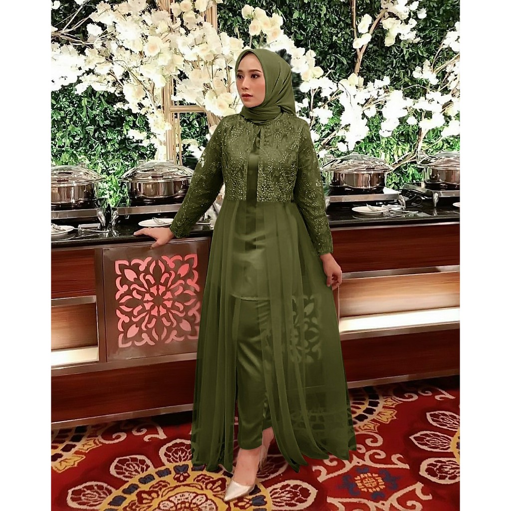 SET ATTELIER JUMBO BRUKAT/ SET WANITA KONDANGAN/SET GAMIS MUSLIM/SETELAN WANITA TERBARU/SET IMPORT-6