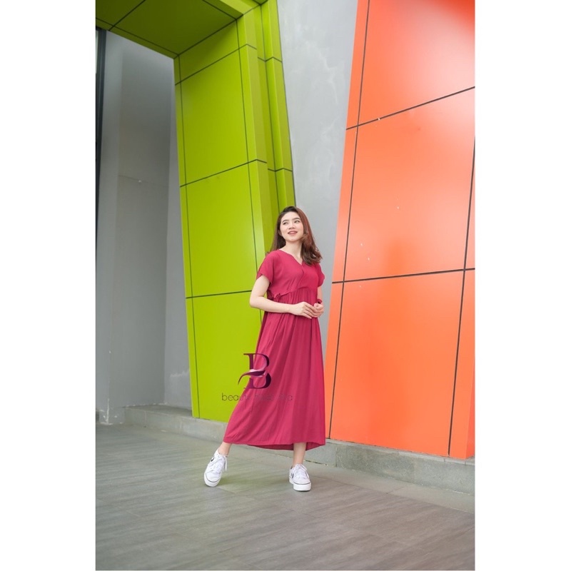 BESTSELLER | LONGDRESS KIMONO | HOMEDRESS KIMONO PANJANG BUSUI | BAJU TIDUR KIMONO | DASTER KIMONO-kimono long maroon