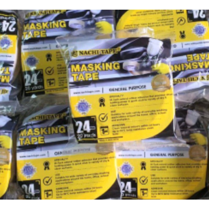 

Isolasi lakban kertas 1" 2" masking tape inch 24mm 48mm