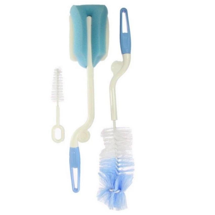 Sikat Botol Susu Moonship / Bottle &amp; Nipple Brush Sikat Dot Bayi 3 in 1-Vegasus Store(COD)