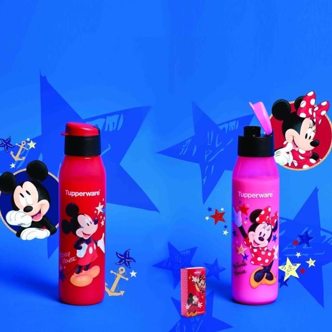 Botol minum tupperware eco bottle mickey & minnie 500ml (2) CUCI GUDANG