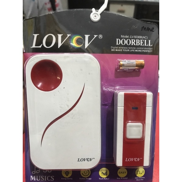 Bel Pintu LOVOV / Bel Pintu Tanpa Kabel / bel pintu wireless