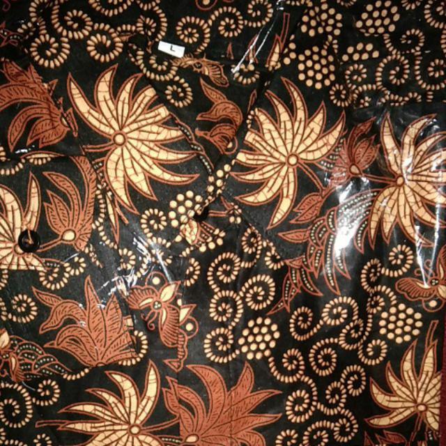 Bswart Batik Hrb026 Kenongo Hem Pendek Padi Pekalongan M L Xl Batik Pria Murah Modern Grosir