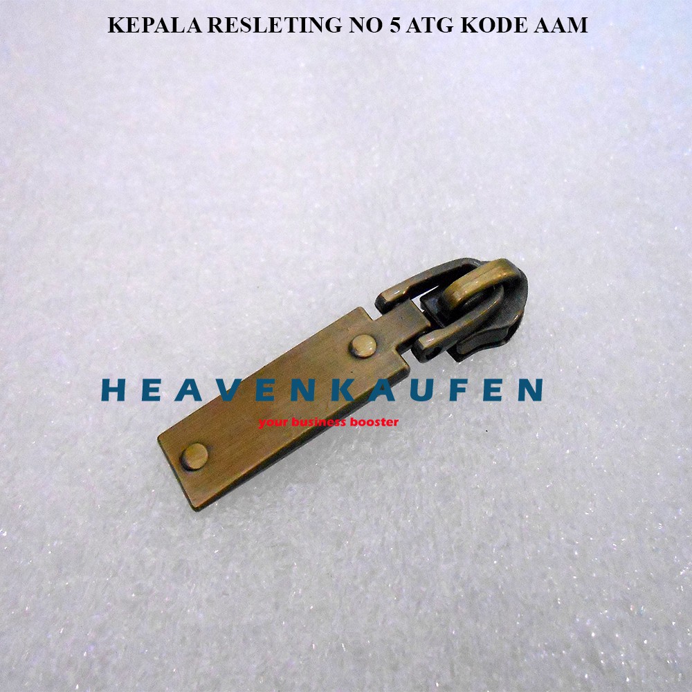 Kepala Resleting / Kepala Zipper Coil No 5 Warna ATG Bakar Variasi Kode AAM