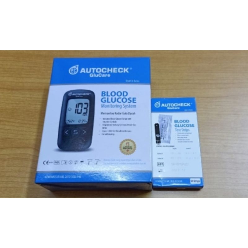 Autocheck GluCare Blood Glucose Meter / alat cek gula glucare autocheck