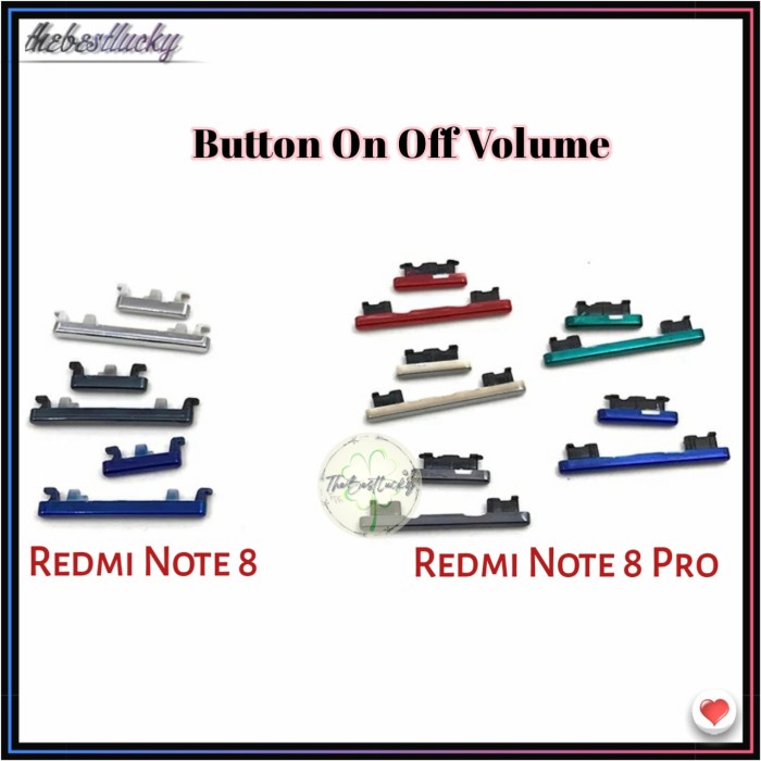 Tombol Luar On Off Volume Xiaomi Redmi Note 8 - Redmi Note 8 Pro