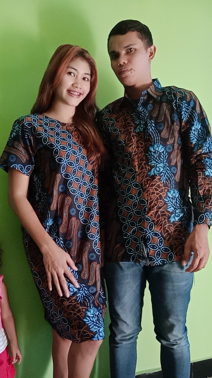 Rama Shinta Couple Murah - Melani Set Couple Lilit Rovella Batik Couple Modern Baju Kerja Pria Wanit
