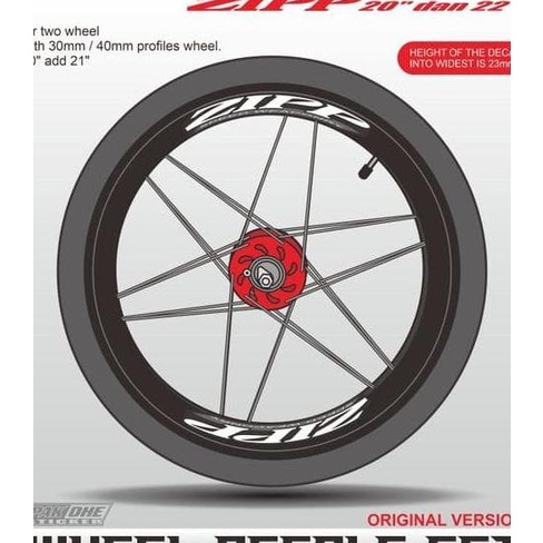Diskon Stiker Velg Sepeda Lipat Folding Bike Untuk Rims 20Inch Dan 22Inch Diskon