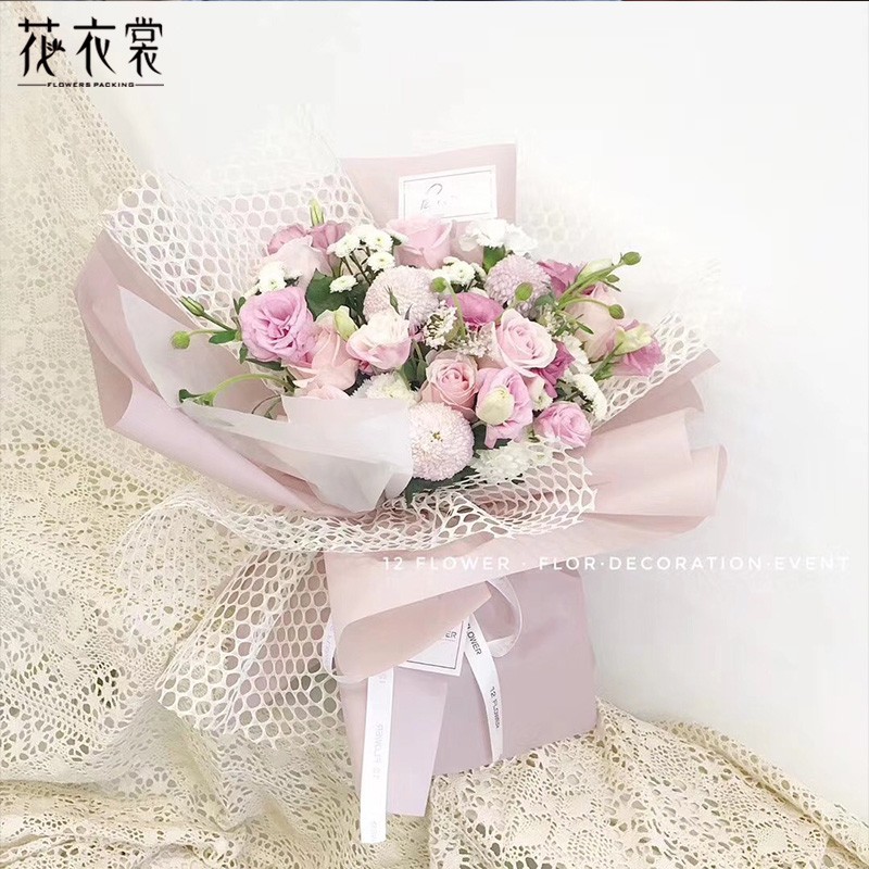 KERTAS BUNGA JALA YXW FLOWER WRAP KAIN JALA PEMBUNGKUS BUKET BOUQUET BUNGA