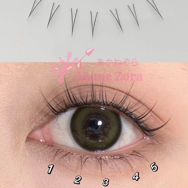 Akane Zora Bulu Mata Palsu Tanam Eyelash Extension Lembut Bulu Mata Bawah Pengantin Natural/ Bulu Mata Palsu Natural/ Paket Eyelash Extension/ Bulu Mata 3d