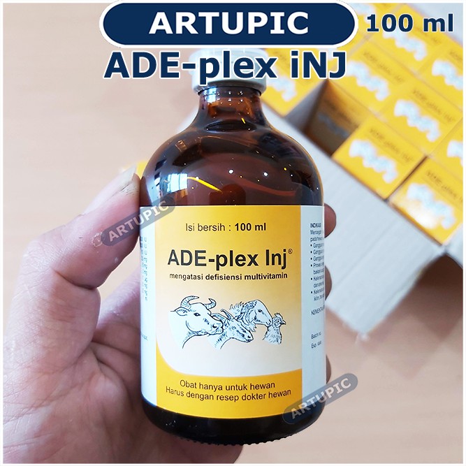 ADE-Plex Injection 100 ml Multivitamin Ayam Unggas Sapi Kambing Domba Medion Vitamin Obat Hewan