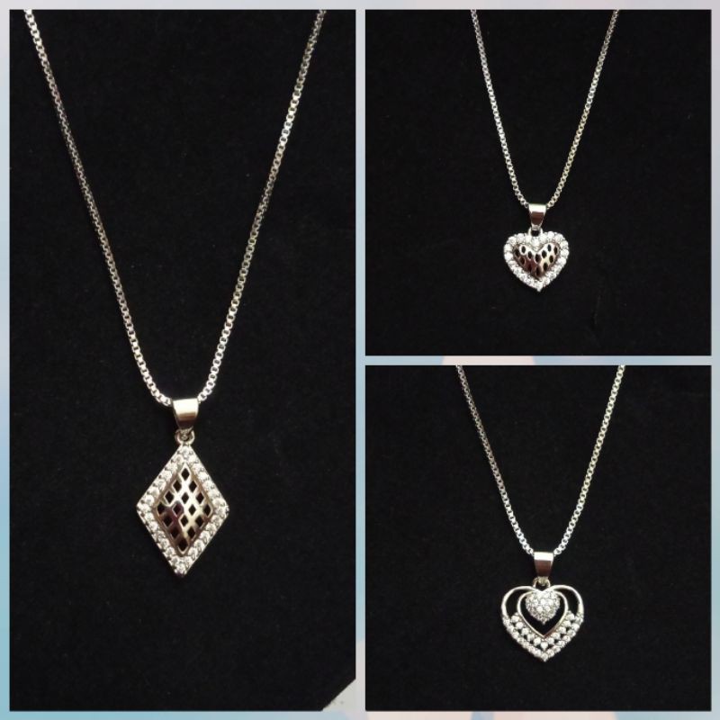 kalung+liontin xuping wanita berlapis emas putih dengan mata zircon uk45cm.93@C