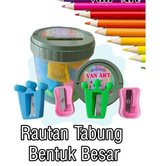 

SATU POT 24 PCS Serutan Ongotan Rautan Pensil Toples Motif Karakter Lucu 바