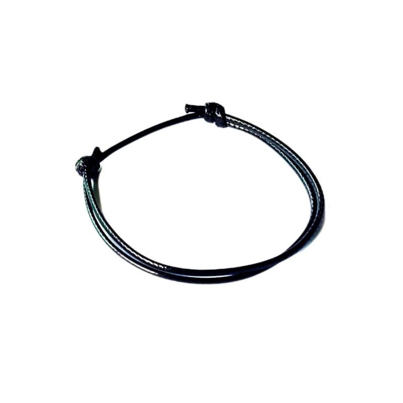 GELANG MURAH..GELANG TALI HITAM POLOS/GELANG TALI HITAM WATERPROOF/GELANG