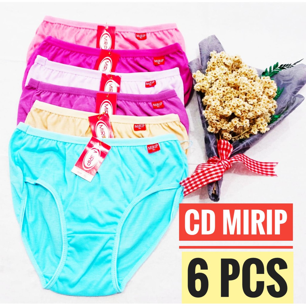Celana Dalam Wanita Remaja & Dewasa/ CD Wanita 6 Pcs Merk MIRIP