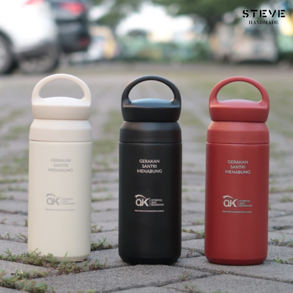 Botol minum stainless termos vacuum tumbler travel mug TM0555 White