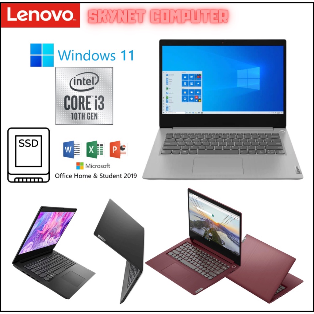 LENOVO IDEAPAD SLIM 3 INTEL CORE i3 10110U RAM8GB SSD256GB WINDOWS 11 DAN OHS ORIGINAL