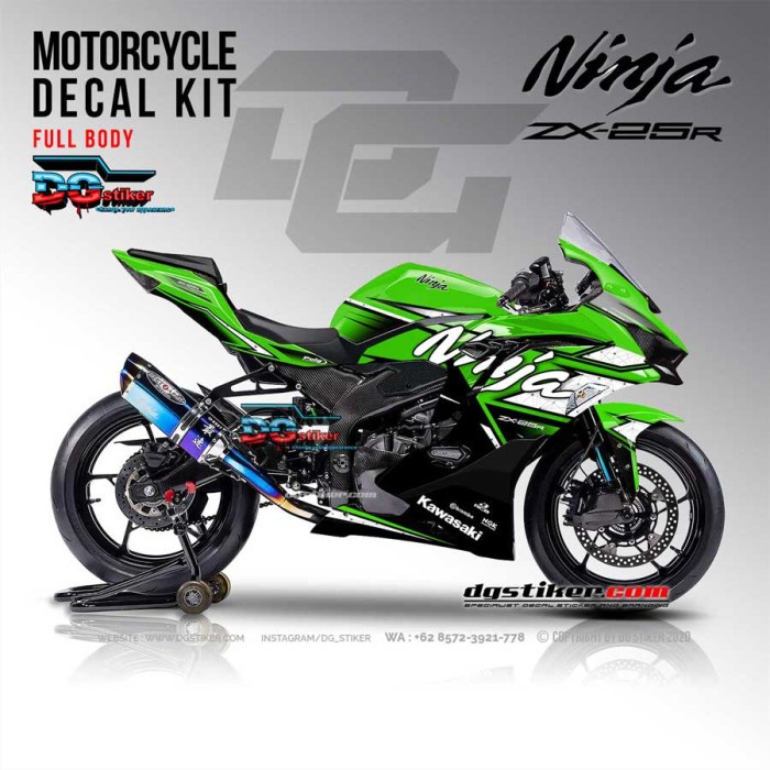 Modif Decal Striping ZX25R Hijau Shadow