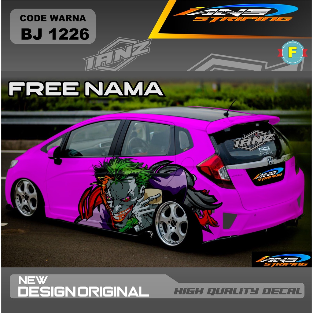 STIKER VARIASI MOBIL BRIO / DECAL STICKER HONDA JAZZ / STIKER MOBIL AGYA AYLA DLL / DECAL STIKER SEGALA JENI MOBIL