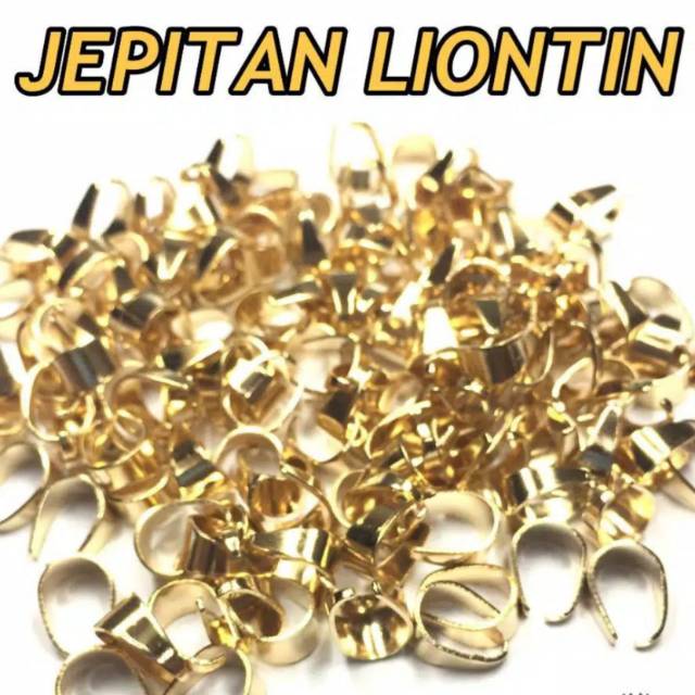 Jepitan liontin isi 12 pcs gold n silver color