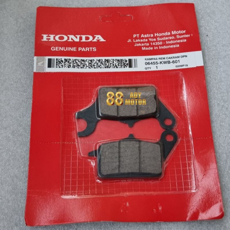 DISPAD / KANVAS REM CAKRAM DEPAN KWB BLADE 110 / REVO 110 F1 / SUPRA X 125 F1 NEW HONDA