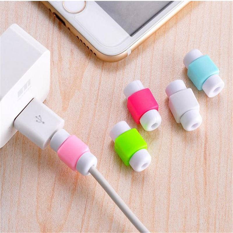 Pelindung Kabel Data / Charger USB Anti Putus Warna Acak Untuk iPhone