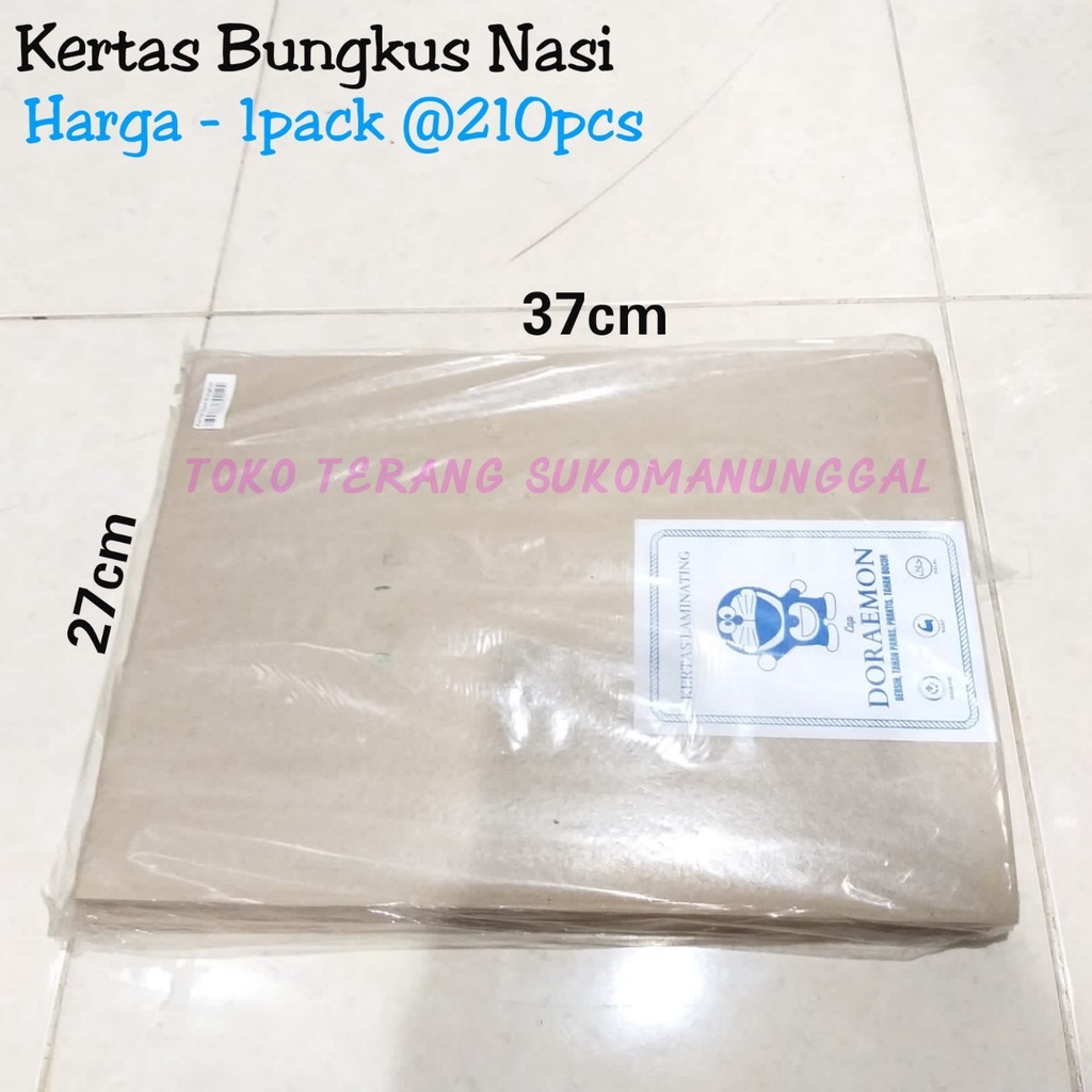 Kertas bungkus nasi / kertas coklat / kertas minyak / kertas pembungkus makanan