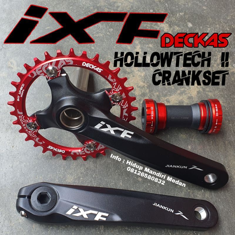 Crank IXF Komplit Chanring Single Narrow Wide BB HollowTech 2 HT2