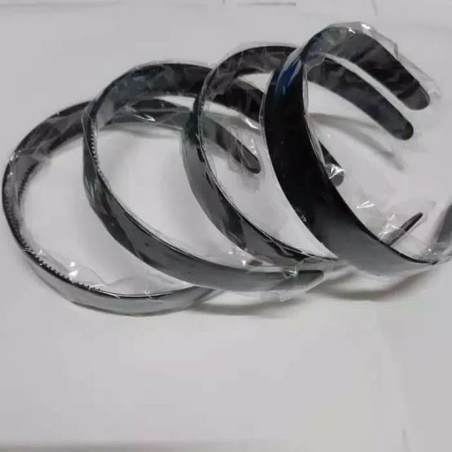 Bando lebar polos hitam 12pcs