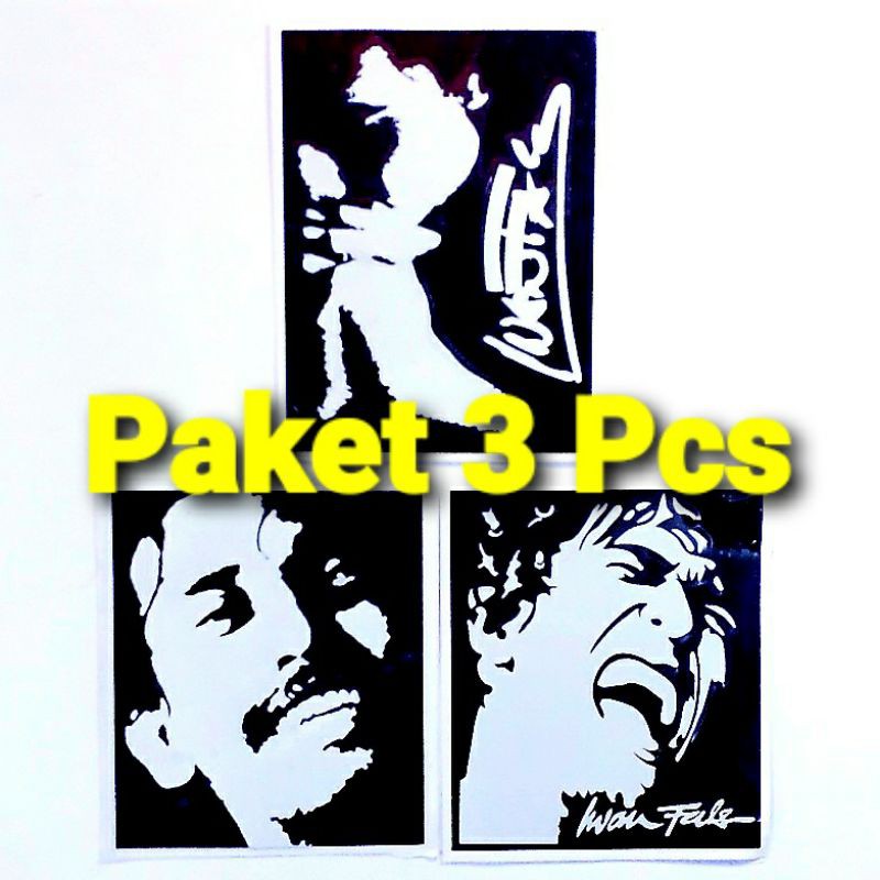Cutting Sticker Paket Iwan Fals/Sticker HP Helm Motor & Mobil/Variasi Aksesoris (Bukan Decal/Print)