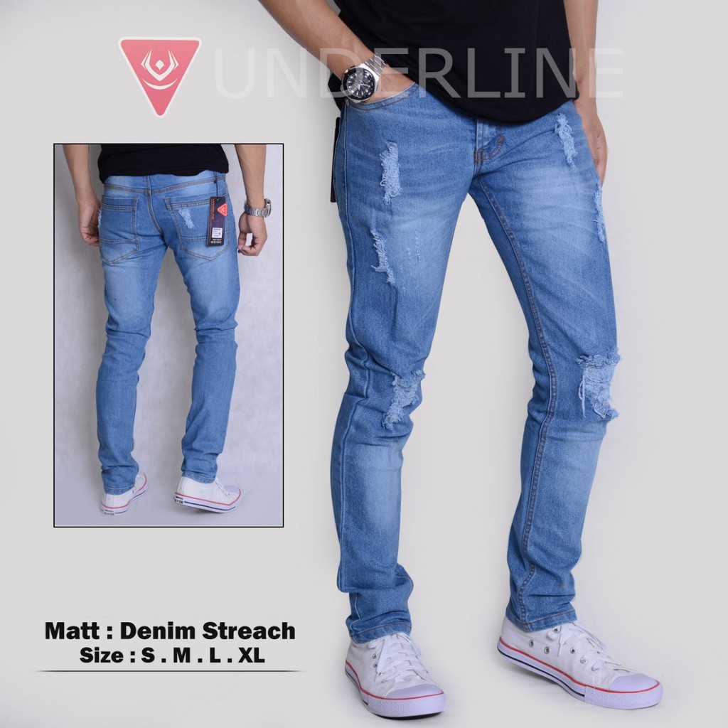 CelanaSobekPria Jeans Distro Pria Panjang  Softjeans Skiny Original Clana Repped