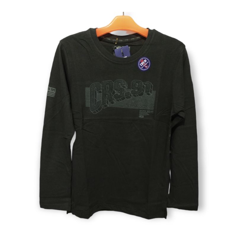 baju kaos Oblong lengan panjang pria Crs 91 Original Cotton