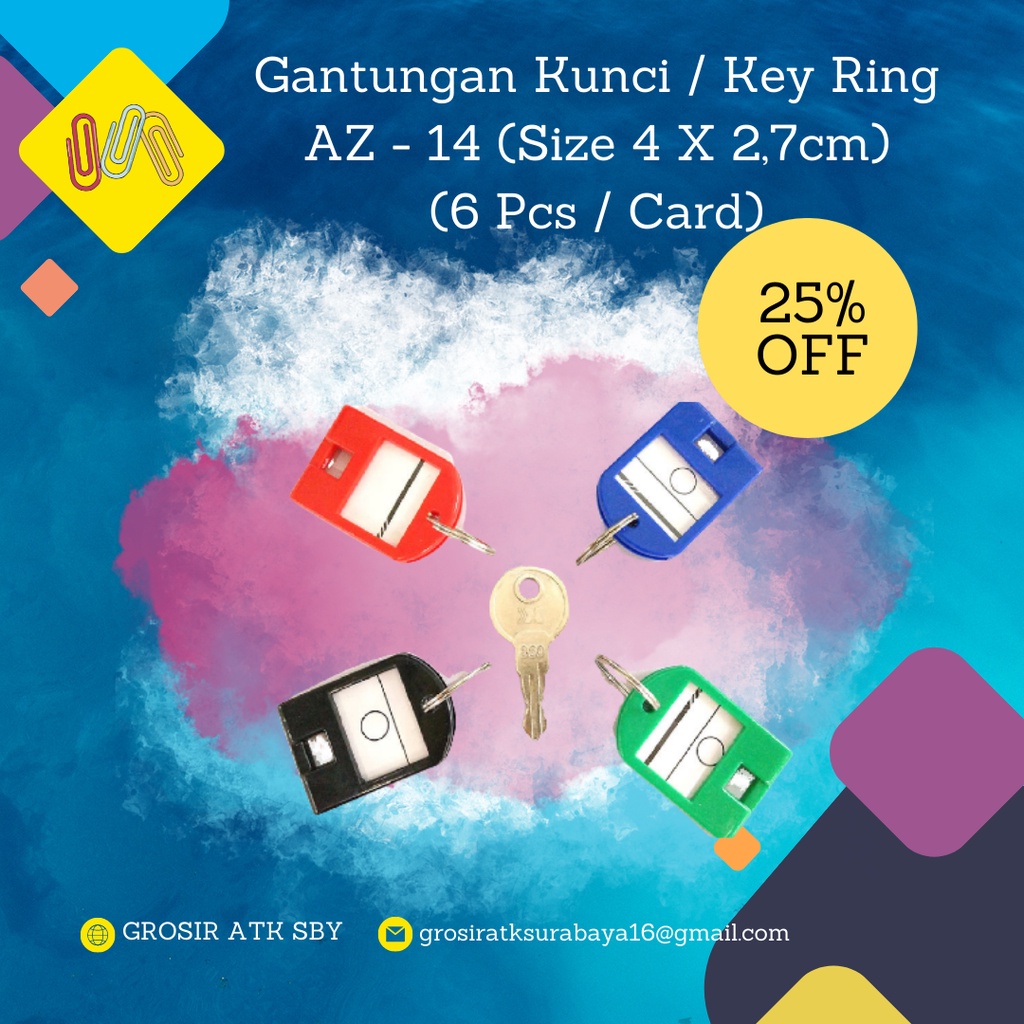 

Key Ring AZ / Gantungan Kunci Merk A+Z Type AZ-14